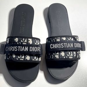 SOLD!! Dior Revolution slides oblique technical fabric with Velcro strap Size 42